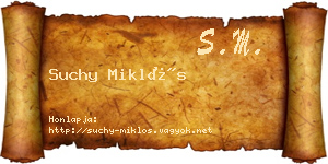 Suchy Miklós névjegykártya